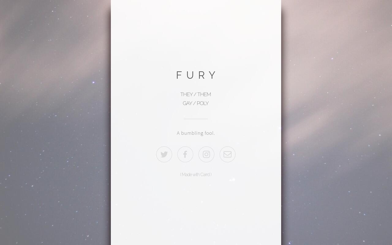 Carrd profile picture for @fury